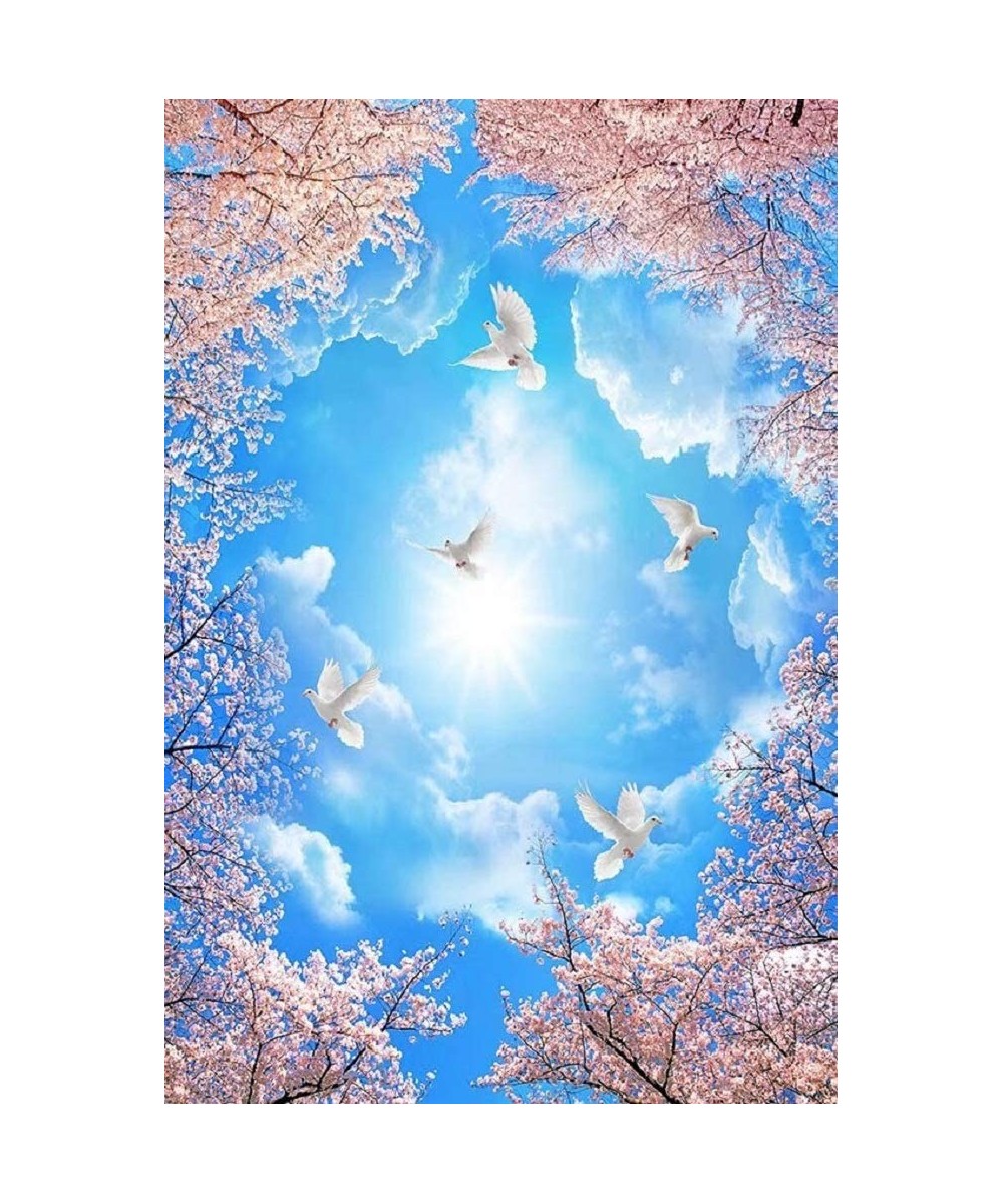 Queenie® Colorful Artwork 1000 Piece Pink Cherry Blossoms Dove of Peace Picture Adults Games Wooden Educational Toys Jigsaw P...