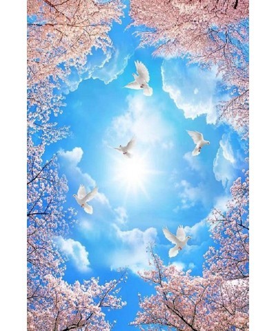 Queenie® Colorful Artwork 1000 Piece Pink Cherry Blossoms Dove of Peace Picture Adults Games Wooden Educational Toys Jigsaw P...