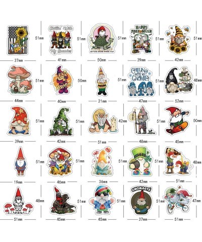 63Pcs Gnome Stickers Pack Cute Cartoon Aesthetic Vinyl Waterproof Sticker Decals for Water Bottle Laptop Phone Skateboard Scr...