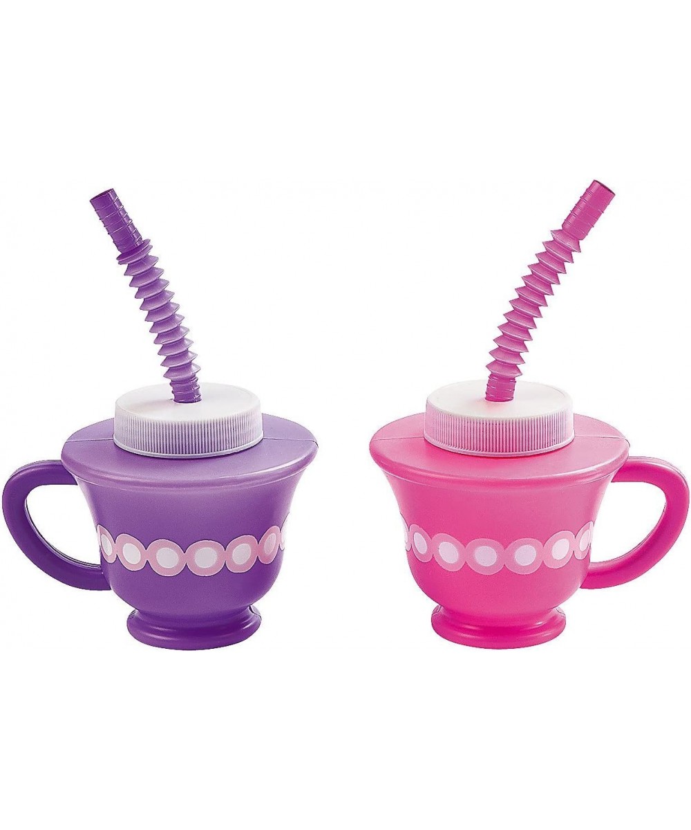 Tea Party Cups with Straws - Set of 12 each holds 8 oz - Birthday Tea Party Mad Hatter Party Supplies $45.40 Kids' Party Tabl...