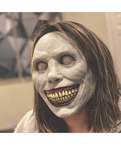 Creepy Halloween Mask - Smiling Demons Smiling White Face Demon Horror Mask The Evil Cosplay Props American Drama Exorcist Wh...