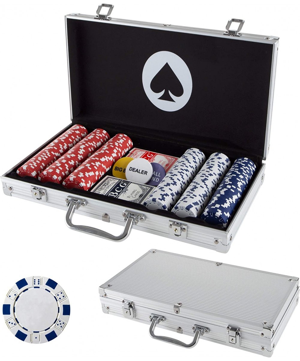 Maverick Poker Chip Set - 300 Dice Style 11.5g Silver (254782RDD) $96.03 Casino Equipment