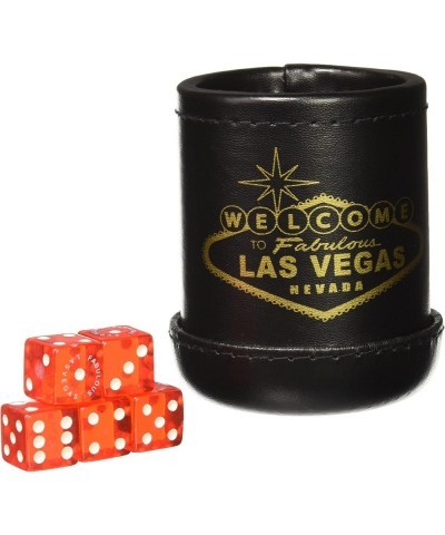 Black Deluxe "Welcome To Las Vegas" Dice Cup with 5 Standard Dice $19.74 Game Accessories