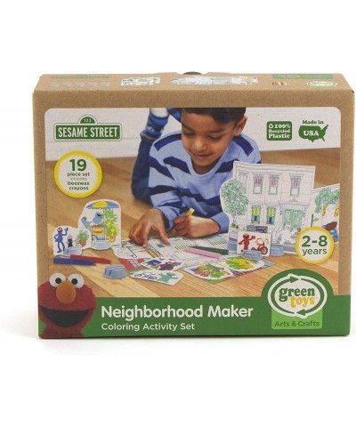 Sesame Street Neighborhood Maker Coloring Activity Set - 19 Piece Pretend Play Motor Skills Creative Arts & Crafts Kids Toy S...