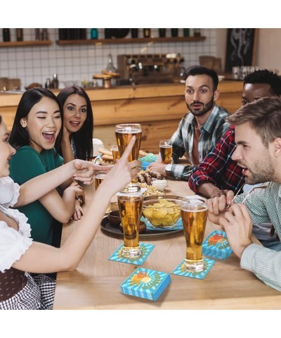 100 Pcs Paper Napkins in the Style of Oktoberfest Festival Disposable Blue Luncheon Napkin for German Bavarian Beer Party Dec...