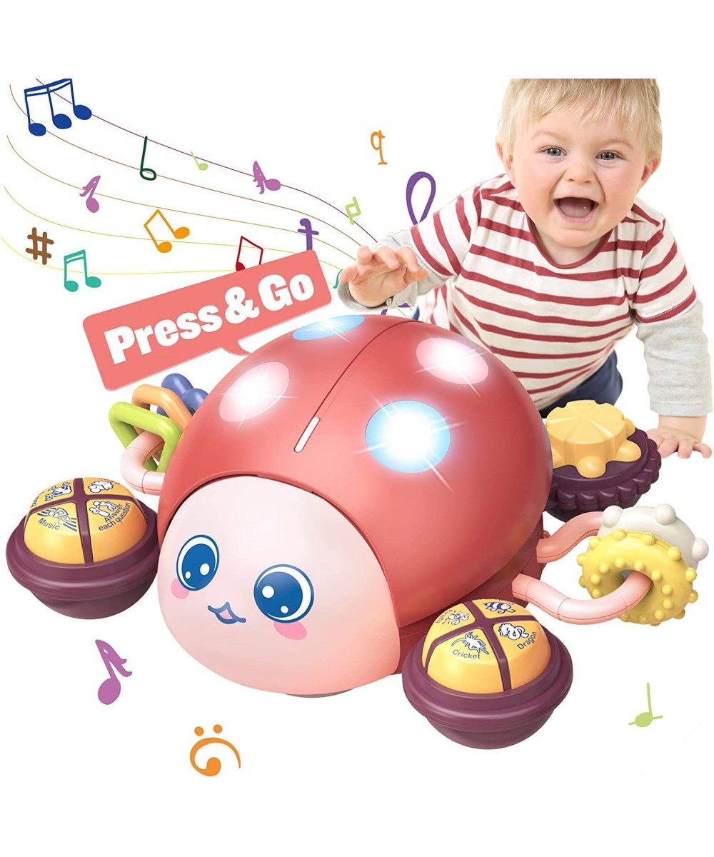 Baby Toys 6 to 12 Months Press & Go Musical Crawling Baby Toys for 12-18 Months Tummy Time Toys with Light & Sound Early Educ...