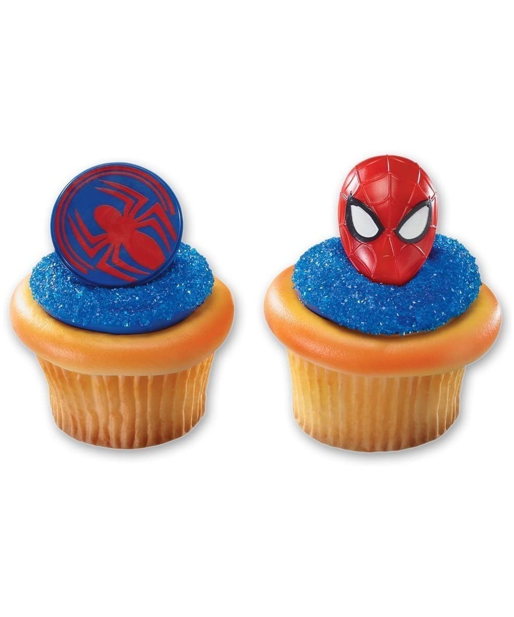 Spiderman Mask and Spider Cupcake Rings - 24 ct $22.12 Kids' Party Decorations