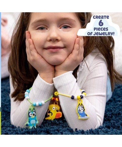 Bluey Friendship Jewelry – DIY Bracelet Kit – Beaded Friendship Bracelets – Create 6 of Your Own Charm Bracelets for Kids Age...