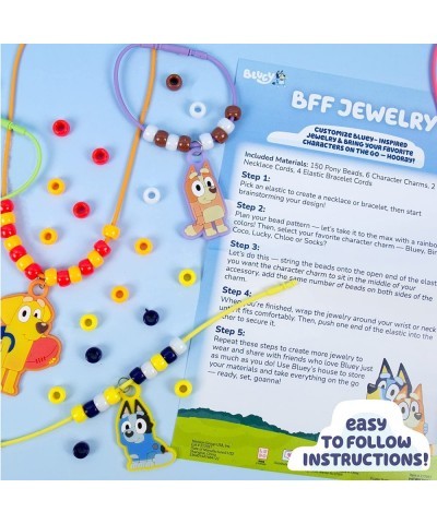 Bluey Friendship Jewelry – DIY Bracelet Kit – Beaded Friendship Bracelets – Create 6 of Your Own Charm Bracelets for Kids Age...