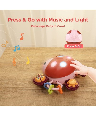 Baby Toys 6 to 12 Months Press & Go Musical Crawling Baby Toys for 12-18 Months Tummy Time Toys with Light & Sound Early Educ...