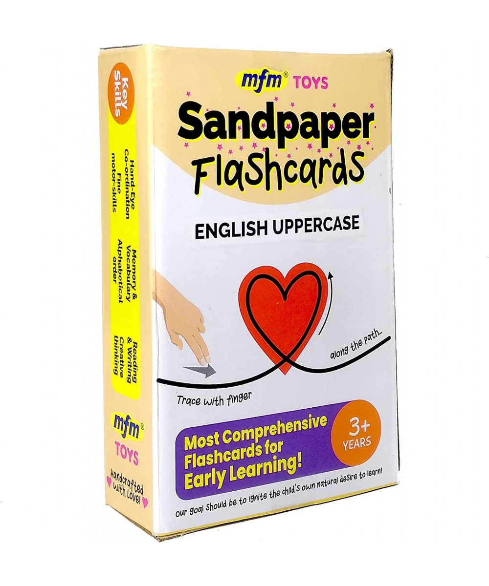 Sandpaper Tactile English Uppercase Letters Flashcards $27.02 Educational Flash Cards