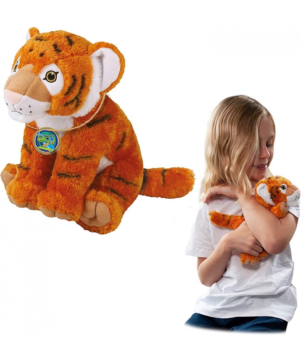 Tiger from Deluxebase. Medium 8 inch Soft Plush Toy Made from Recycled Plastic Bottles. Eco-Friendly Cuddly Gift for Kids and...