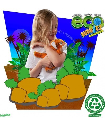 Tiger from Deluxebase. Medium 8 inch Soft Plush Toy Made from Recycled Plastic Bottles. Eco-Friendly Cuddly Gift for Kids and...