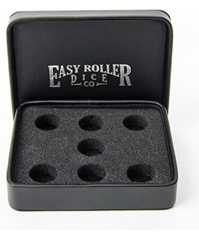 Powder Blue Gun Metal Polyhedral Dice Set | 7 Piece | Professional Edition | Free Display Case | Hand Checked Quality Control...