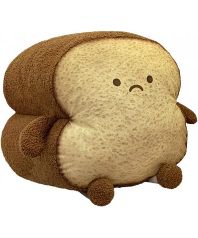 Toast Sliced Bread Pillow Bread Shape Plush Pillow Facial Expression Soft Toast Bread Food Sofa Cushion Stuffed Doll Toy for ...