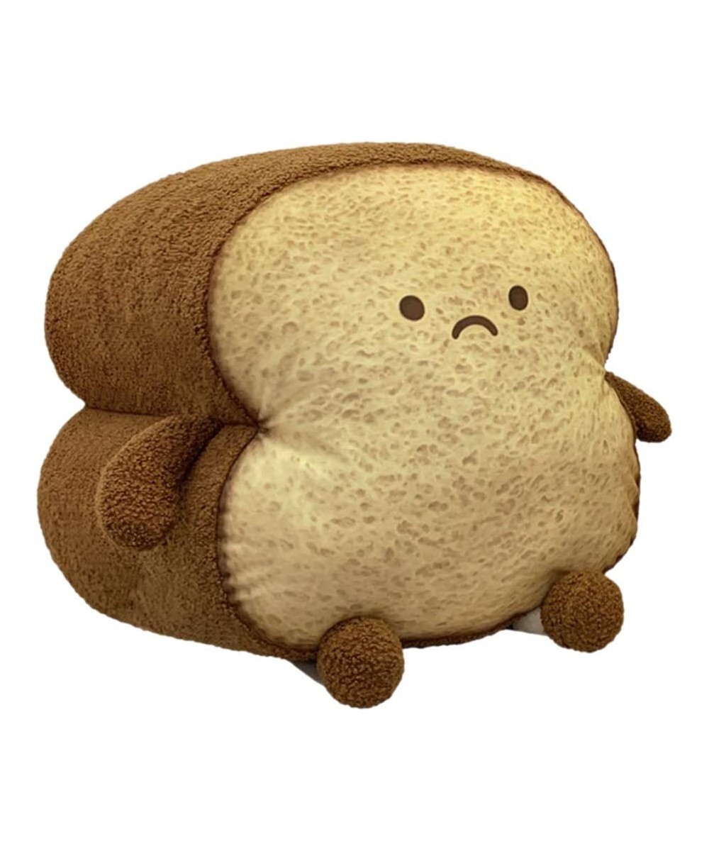 Toast Sliced Bread Pillow Bread Shape Plush Pillow Facial Expression Soft Toast Bread Food Sofa Cushion Stuffed Doll Toy for ...