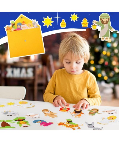 33 Pcs Birth of Jesus Felt Figures Nativity Stories Baby Precut Bible Characters Flannel Board Kids Classroom Activity Christ...