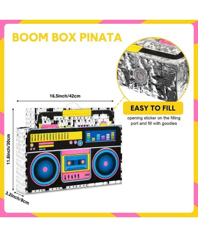 Retro Pinata Boom Box 80 s Theme Boombox Pinata Kids Birthday Party Decor Mexican 1980s Hip Hop Pinata with Hanging Loop Part...