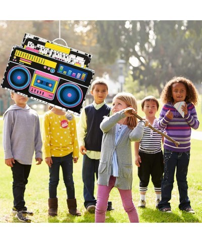 Retro Pinata Boom Box 80 s Theme Boombox Pinata Kids Birthday Party Decor Mexican 1980s Hip Hop Pinata with Hanging Loop Part...