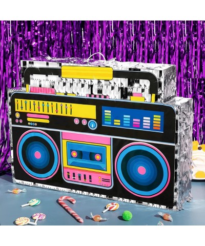 Retro Pinata Boom Box 80 s Theme Boombox Pinata Kids Birthday Party Decor Mexican 1980s Hip Hop Pinata with Hanging Loop Part...