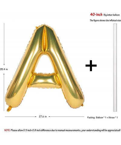 Letter Balloons 40 Inch Giant Jumbo Helium Foil Mylar for Party Decorations Gold A $16.51 Kids' Party Decorations