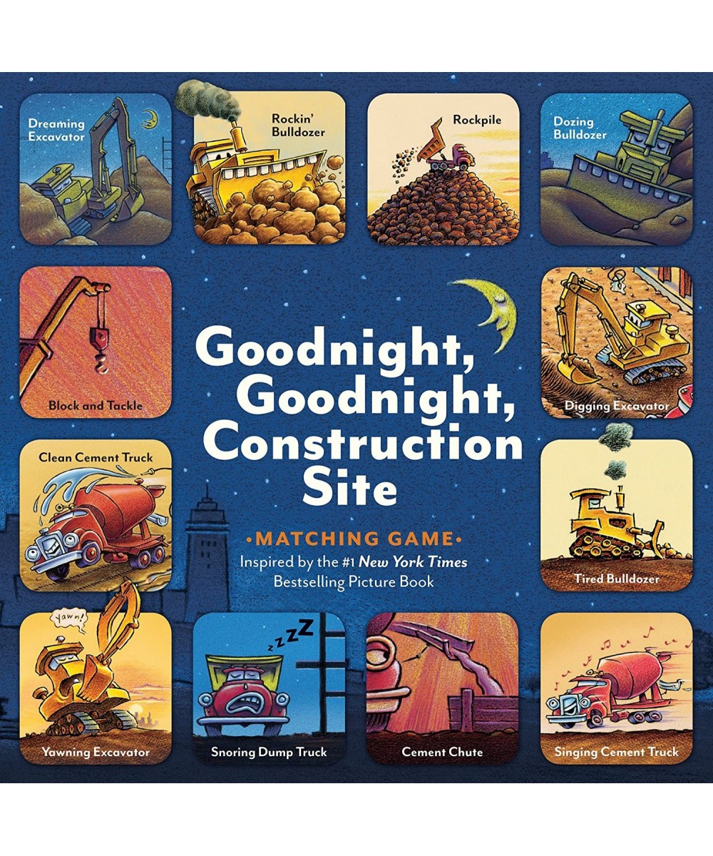 Goodnight Goodnight Construction Site Matching Game: (Matching Games for 2-4 Year Olds Matching Games for Kids Memory Matchin...