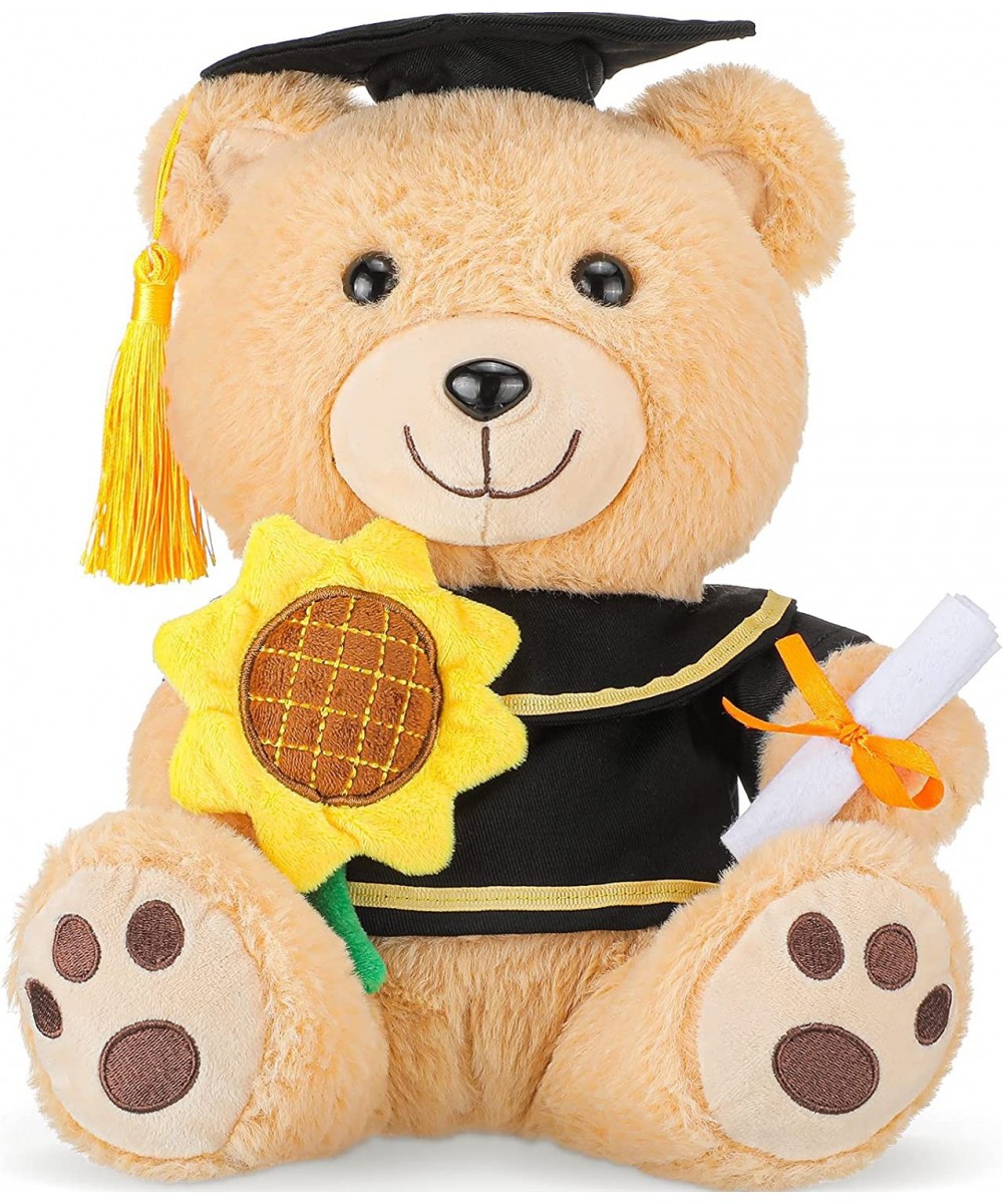 10 Inch Graduation Season Bear Plush Stuffed Animal Stuffed Animal Bear with Graduation Hat Diploma and Sunflower Graduation ...