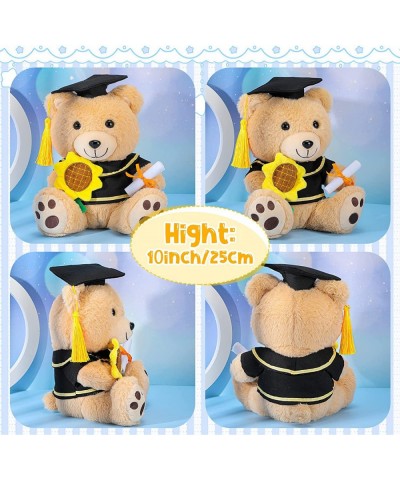 10 Inch Graduation Season Bear Plush Stuffed Animal Stuffed Animal Bear with Graduation Hat Diploma and Sunflower Graduation ...