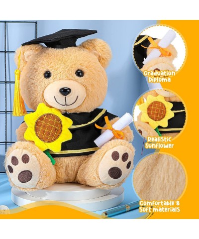 10 Inch Graduation Season Bear Plush Stuffed Animal Stuffed Animal Bear with Graduation Hat Diploma and Sunflower Graduation ...