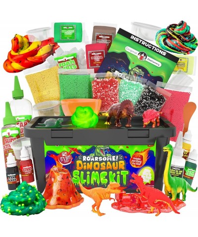 Dinosaur Slime Kit Glow in The Dark Slime Making Kit to Create Fun Slime for Boys and Dino Poop Slime for Kids Great Gift Ide...