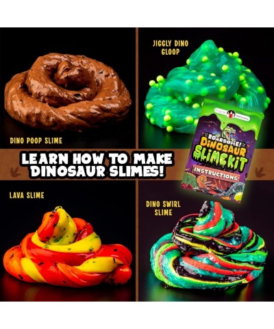 Dinosaur Slime Kit Glow in The Dark Slime Making Kit to Create Fun Slime for Boys and Dino Poop Slime for Kids Great Gift Ide...