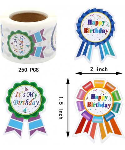 250 PCS Happy Birthday Stickers Birthday Badge Stickers for Kids Home Classroom Outing Birthday Party Gifts Box Decor 2 Inch ...