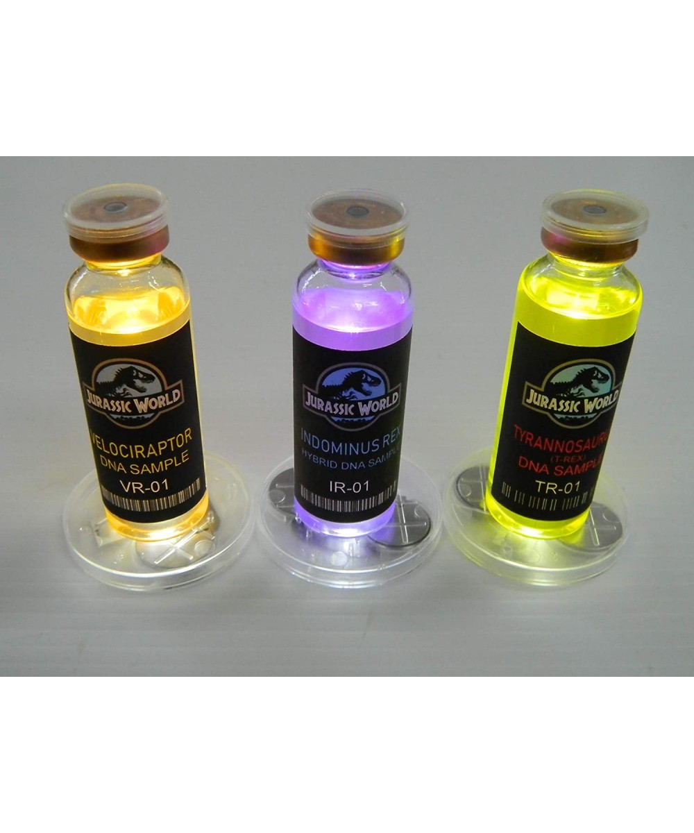 Jurassic World Dino DNA Pack Halloween Movie Cosplay Prop Real Medical Vials with Free LED Lighted Display Disc $47.29 Kids' ...