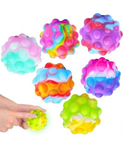 Light Up Bubble Popper Balls Set of 6 Unique Pop It Fidget Toys with LED Effects Stress Relief Toys for Kids Great as Fidget ...