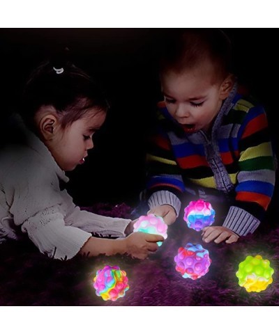 Light Up Bubble Popper Balls Set of 6 Unique Pop It Fidget Toys with LED Effects Stress Relief Toys for Kids Great as Fidget ...