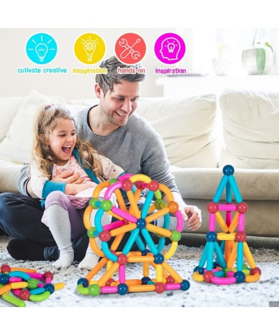 Magnet Toys for Kids Toddlers 3 4 5 6 7 Year Old Magnetic Balls and Rods Building Blocks Tiles Sticks Set Educational STEM Mo...