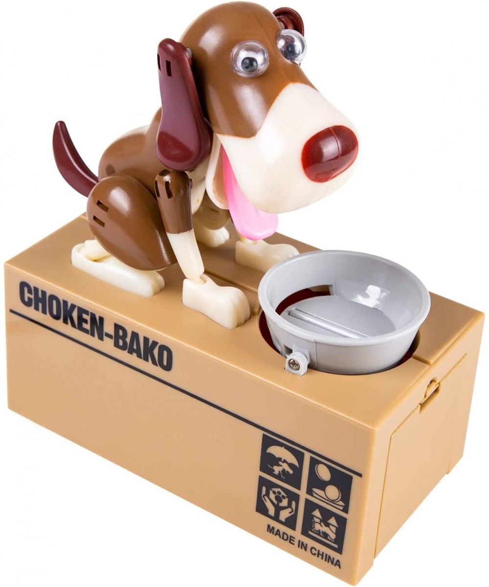 Piggy Bank My Dog Piggy Bank Robotic Coin Munching Toy Money Box Saving Money Coin Bank (Brown) $22.34 Kids' Money Banks