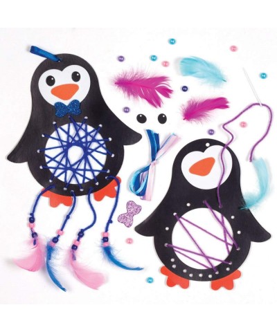 AT234 Penguin Dreamcatcher Kits - Pack Of 4 Christmas Arts And Crafts assorted $18.38 Craft Kits