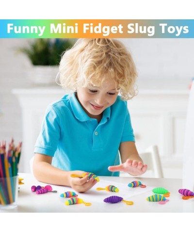 12 PCS Sensory Slug Toys Articulated Stretch Caterpillar Toy Anxiety Relief Fidget Slug Toy Novelty Party Favors for Kids. $2...