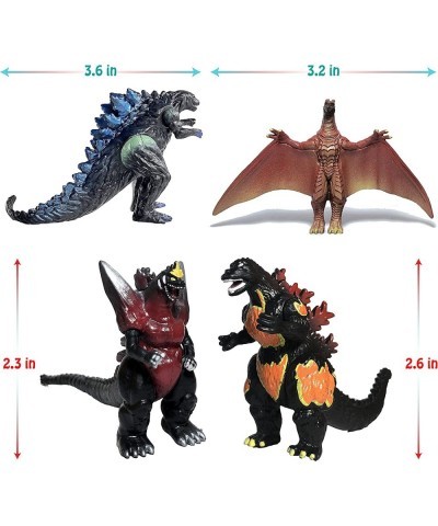 Set of 10 Godzilla Toys Movable Joint Action Figures King of The Monsters vs Kong Mini Dinosaur Mothra Imago Burning Heisei M...