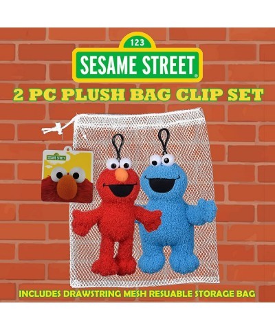 Elmo & Cookie Monster Plush 8" Bag Clip Set Toys for Kids Toddler & Preschoolers 2 Pc $43.51 Plush Figure Toys