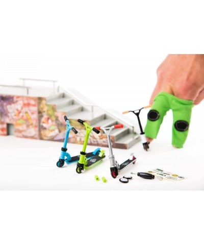 Grip and Tricks - Finger Scooter with Mini Scooters Tools and Mini Fingerboards Accessories - Pack 1 White Finger Toy for Kid...