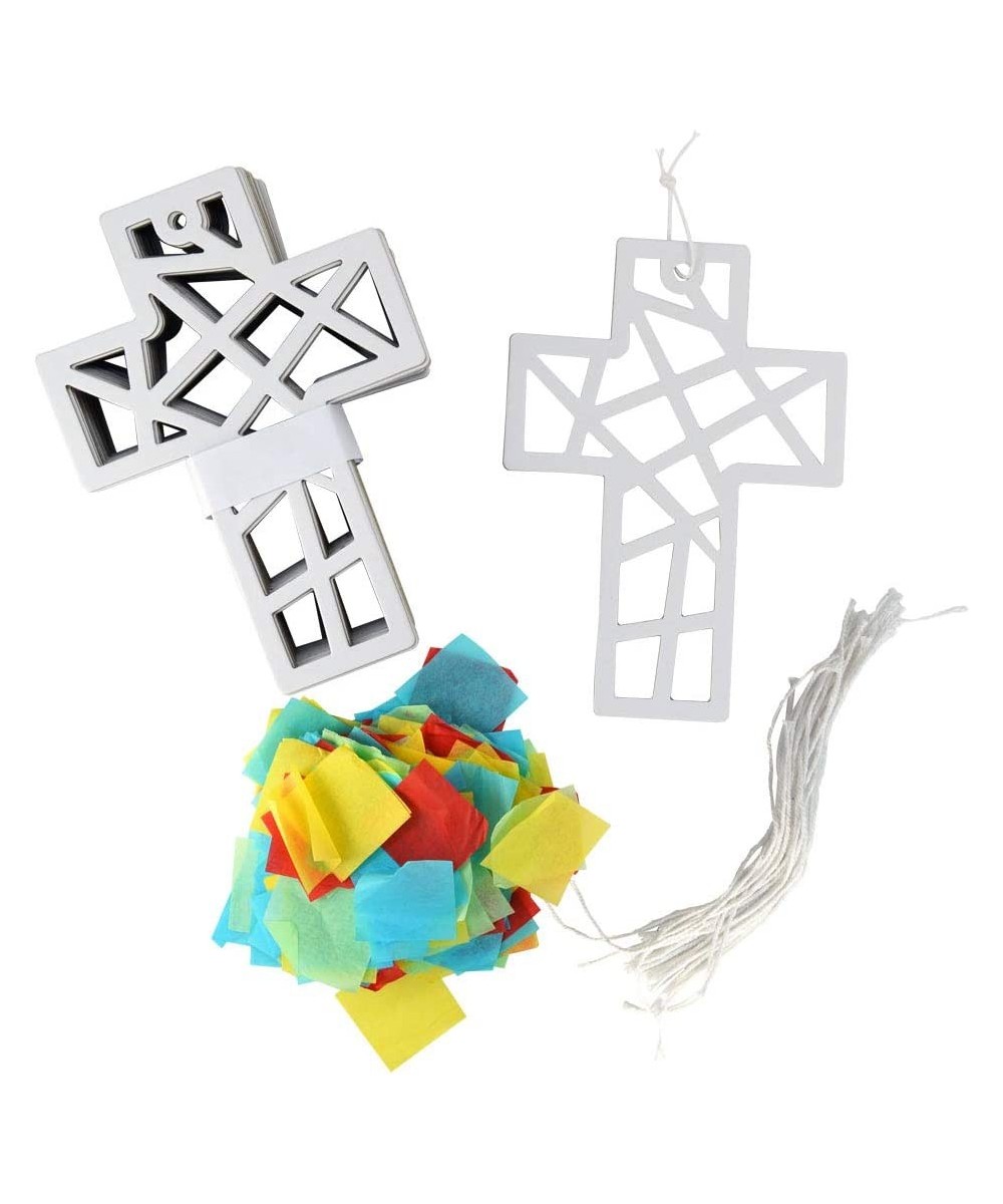 24 Pack DIY Suncatcher Paper Crafts (Cross) $43.97 Craft Kits