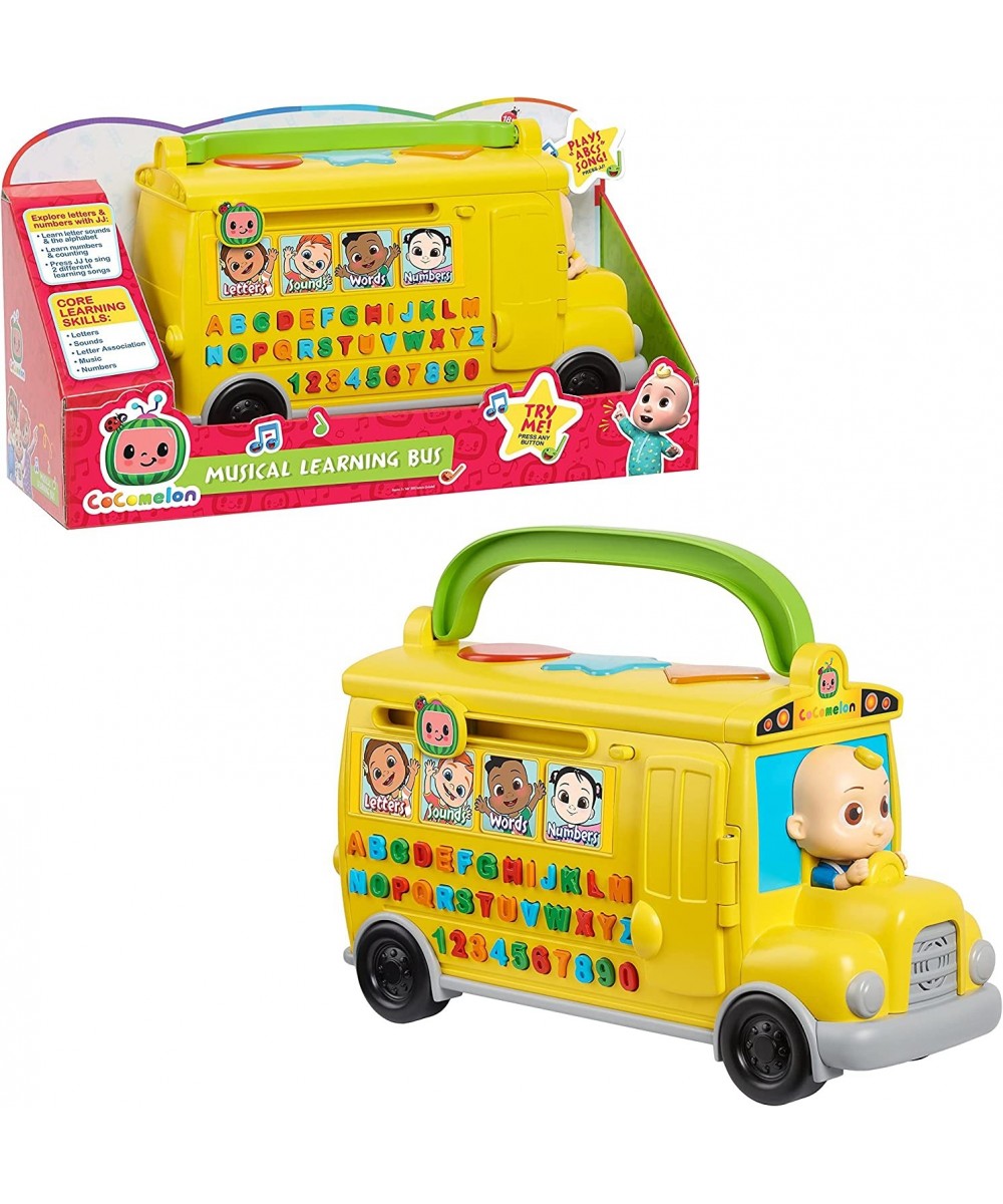 CoComelon Musical Learning Bus Number and Letter Recognition Phonetics Yellow School Bus Toy Plays ABCs and Wheels on the Bus...