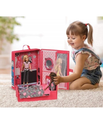 Home and Go Dollhouse Playset Travel & Storage Case with Bed/Bedding for 12-inch Fashion Dolls $31.69 Doll Accessories