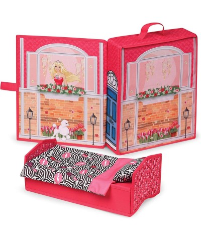 Home and Go Dollhouse Playset Travel & Storage Case with Bed/Bedding for 12-inch Fashion Dolls $31.69 Doll Accessories