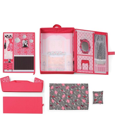 Home and Go Dollhouse Playset Travel & Storage Case with Bed/Bedding for 12-inch Fashion Dolls $31.69 Doll Accessories