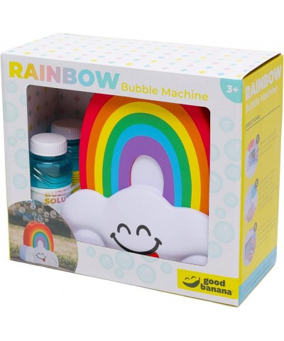 Rainbow Bubble Machine Cordless Automatic Bubble Maker Blower for Kids 2 Bottles of Solution Indoor and Outdoor Play Backyard...