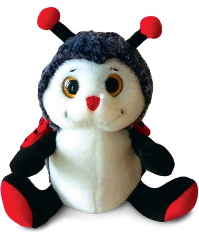 Black & Red Sitting Ladybug Plush Animal Stuffed Toy Super Soft Cuddly Critter Children's Bedtime Buddy Ornament Display Imag...