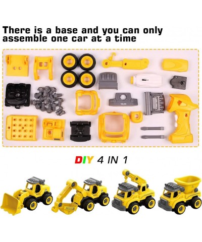 Take Apart Toys with Electric Drill Kids Stem Building Toy 4 in 1 Converts to Remote Control Car Construction Truck Take Apar...